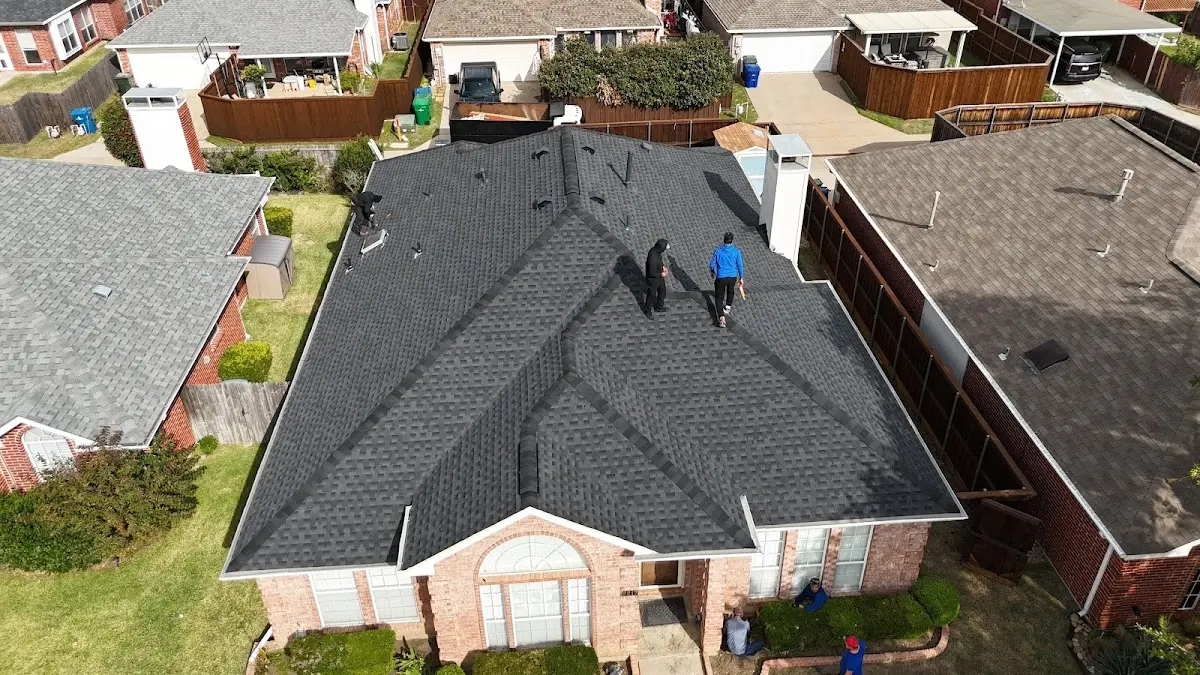 Slate & Tile Roof Repair work in progress on a Farmington Hills property